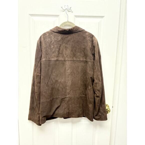 Vintage Golden Bear Brown Suede Jacket Lined Leather Barn Coat Women’s Size M - Picture 2 of 7